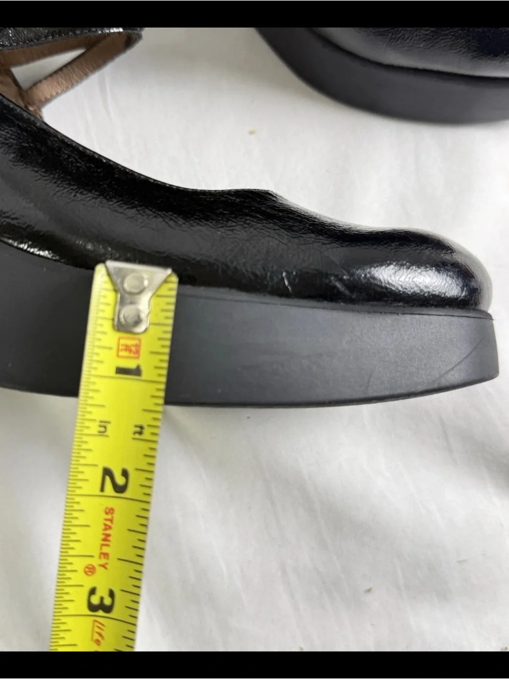 Wonders Mary Jane Platform Block Heel Shoe Pump Patent Leather Nordstrom $220